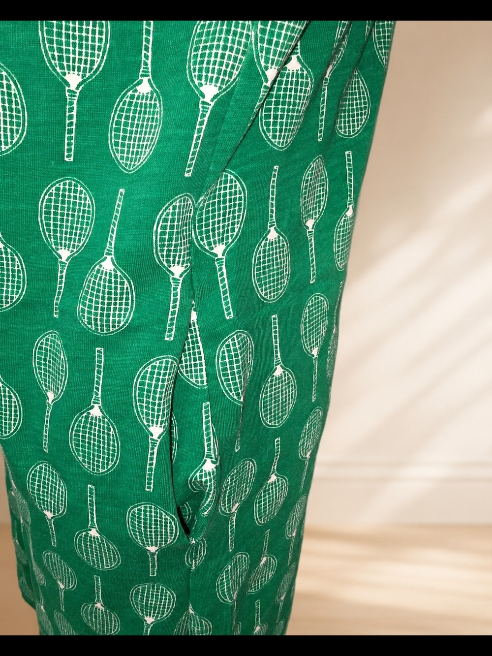 Boden Green Tennis-Print Tee - Picture 4 of 7